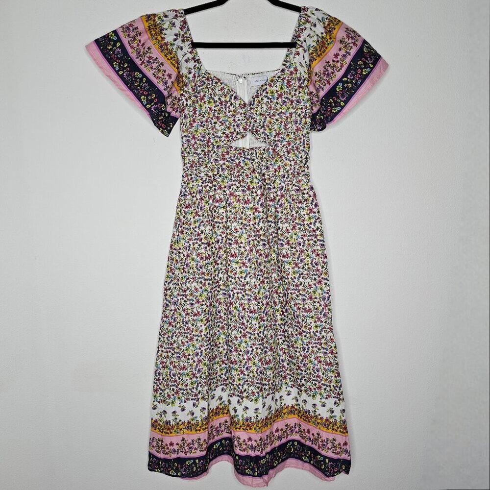 NWT Lost + Wander Women's Floral/Lakeside Cottage Midi Dress Size XS